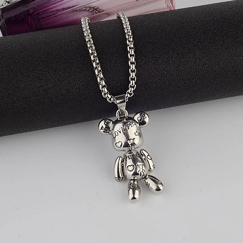 Violent Bear Necklace Hip Hop Male Tide Punk Female Personality Simple Sweater Chain Sweater Pendant Female Wholesale Sale 11
Violent Bear Necklace Hip Hop Male Tide Punk Female Personality Simple Sweater Chain Sweater Pendant Female Wholesale Sale 11