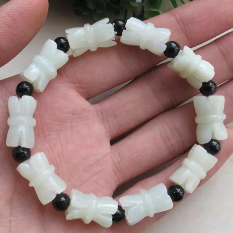 Natural White Jade Lotus Bracelet Men Women Fine Jewelry Chinese Nephrite Hetian Jades Double-sided Lotus Bead Bracelets Bangle
Natural White Jade Lotus Bracelet Men Women Fine Jewelry Chinese Nephrite Hetian Jades Double-sided Lotus Bead Bracelets Bangle