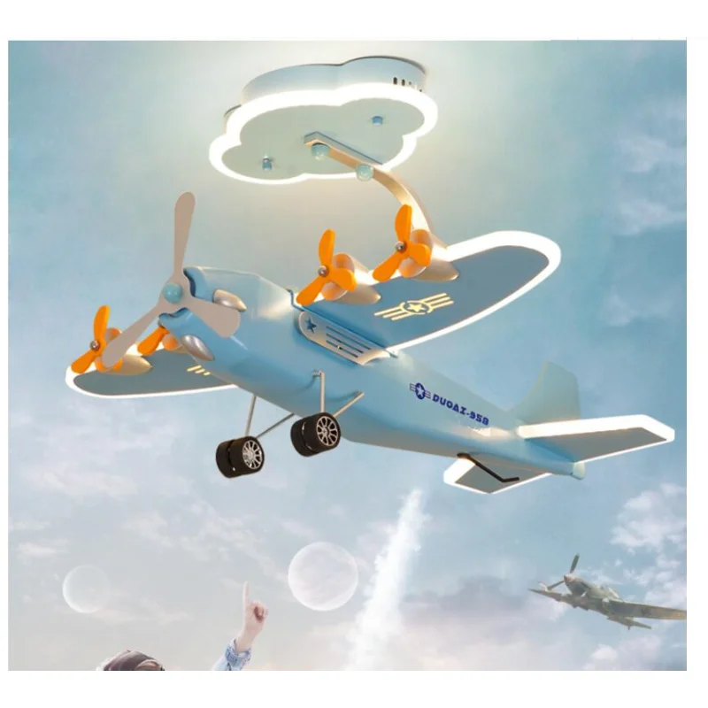 Pendant Lamp Led Art Chandelier Light Nordic Children's Bedroom Cartoon Airplane L70cm W65cm Blue Color Drawing Living Cartoon
Pendant Lamp Led Art Chandelier Light Nordic Children's Bedroom Cartoon Airplane L70cm W65cm Blue Color Drawing Living Cartoon
