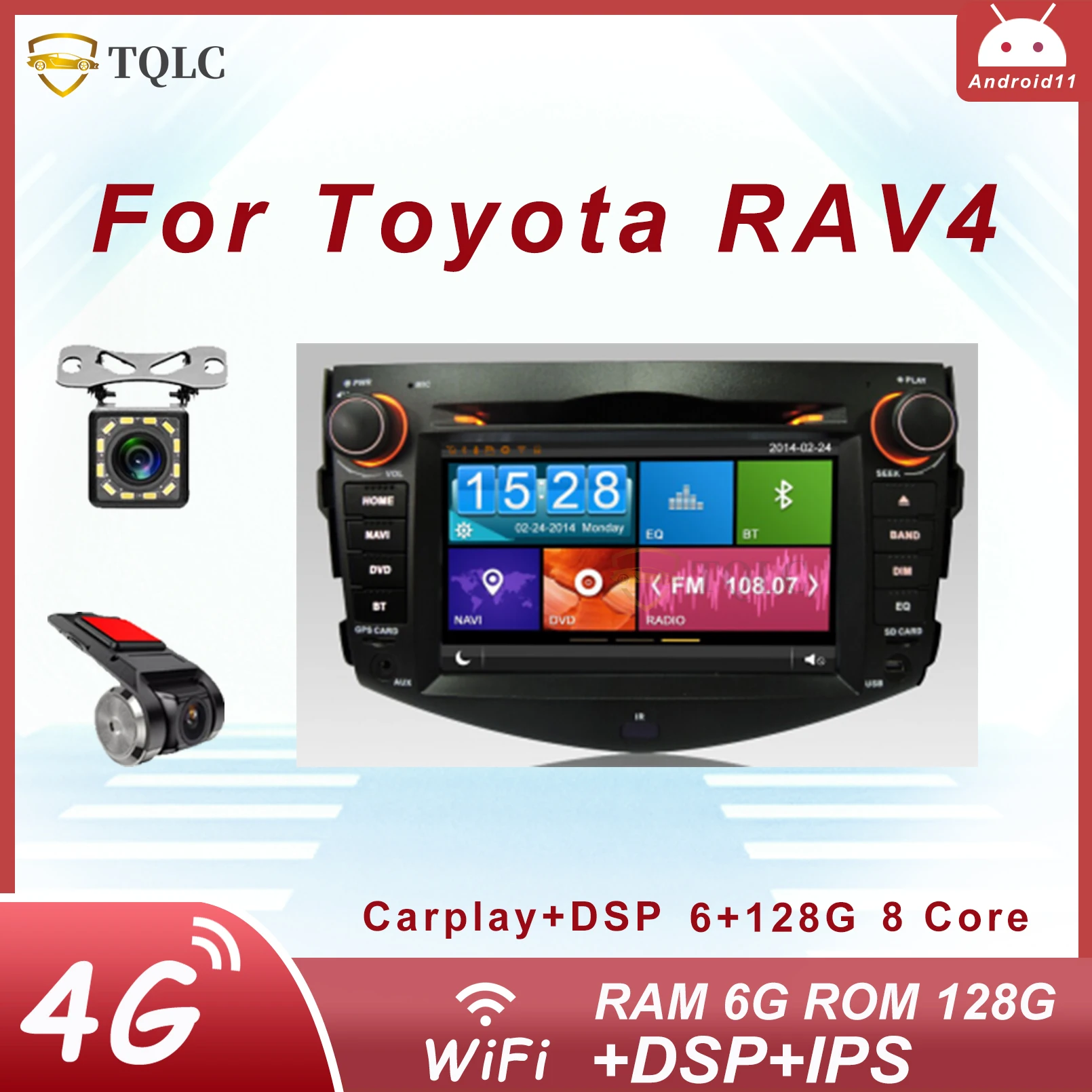 Автомобильный радиоприемник 2 Din Android 11 плеер GPS стерео приемник для Toyota RAV4 7-дюймовый автомобильный радиоприемник Carplay Автомобильный мультим...
Автомобильный радиоприемник 2 Din Android 11 плеер GPS стерео приемник для Toyota RAV4 7-дюймовый автомобильный радиоприемник Carplay Автомобильный мультим...