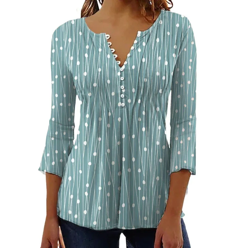 New In Women's T-shirt 2023 Summer Fashion Chic and Elegant Casual Printing Dot Long Sleeve V-neck Plus Size Clothing Tops Women
New In Women's T-shirt 2023 Summer Fashion Chic and Elegant Casual Printing Dot Long Sleeve V-neck Plus Size Clothing Tops Women