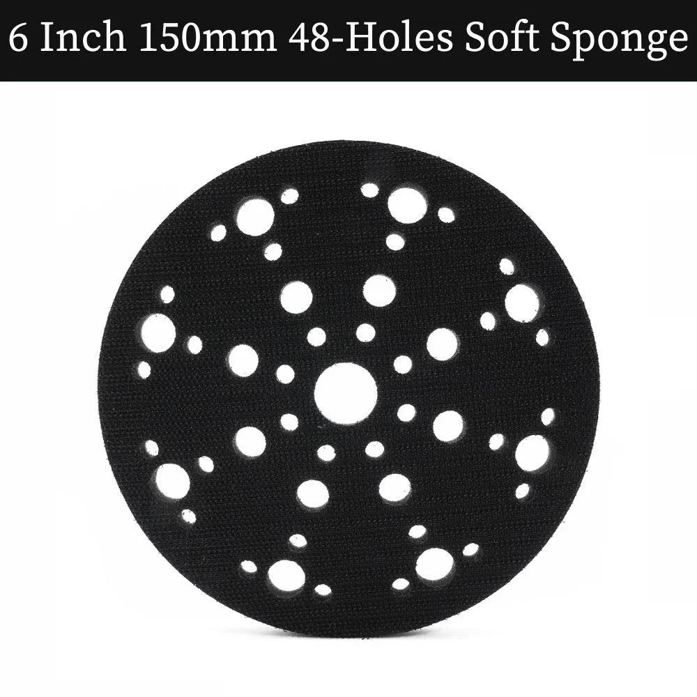 6 Inch 150mm 48-Holes Soft Sponge Interface Pad Polishing Pad For Sander Backing Pads Buffer Power Tools Accessories
6 Inch 150mm 48-Holes Soft Sponge Interface Pad Polishing Pad For Sander Backing Pads Buffer Power Tools Accessories