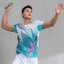 New Badminton Tennis Shirts Ping Pong Gym Sports Short Sleeves Outdoor Training Team Game Jerseys Running Workout 3D Print Tee
