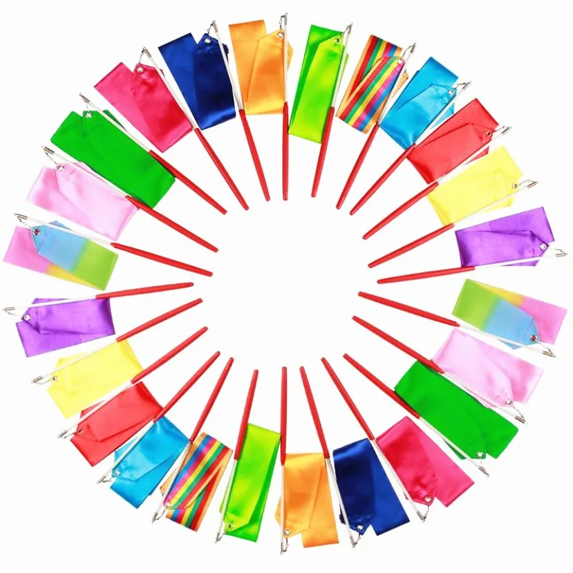2M 4M 6M Colorful Gym Ribbons Dance Ribbon Rhythmic Art Gymnastics Ballet Streamer Twirling Rod Rainbow Stick Training
2M 4M 6M Colorful Gym Ribbons Dance Ribbon Rhythmic Art Gymnastics Ballet Streamer Twirling Rod Rainbow Stick Training