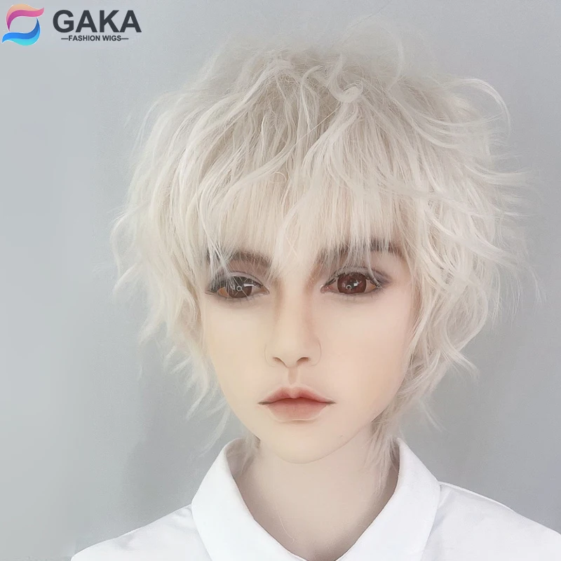 GAKA Men's and Women's Wigs Short Blonde Brown Corn Wave Synthetic High Temperature Wig for Cosplay Anime Party Daily Fake
GAKA Men's and Women's Wigs Short Blonde Brown Corn Wave Synthetic High Temperature Wig for Cosplay Anime Party Daily Fake