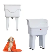 Aeolus Free Stand Acrylic Tub Pet Dog Grooming Bath Tub with Grooming Arm