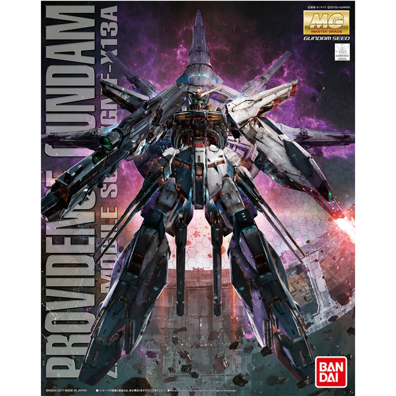 

Bandai Gundam Anime Figure MG 1/100 ZGMF-X13A Seed PROVIDENCE GUNDAM Rau Le Creuset Effects Action Figure Model Modification Toy