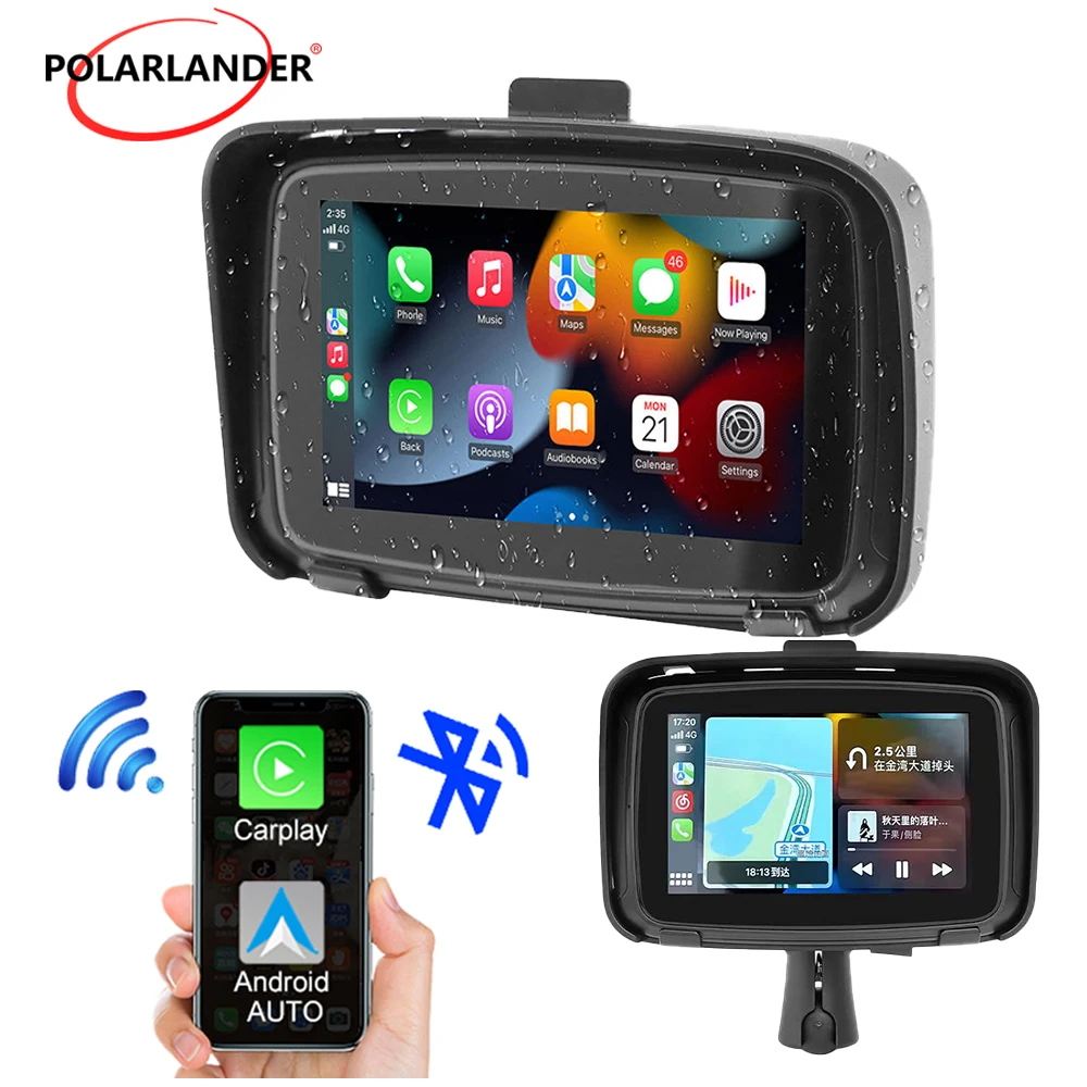 Мотоцикл IOS Carplay Dual BT5.0 навигация EQ/WIFI/USB/TF IPX7 водонепроницаемый беспроводной Android Авто/Autolink 5 "HD дисплей портативный
Мотоцикл IOS Carplay Dual BT5.0 навигация EQ/WIFI/USB/TF IPX7 водонепроницаемый беспроводной Android Авто/Autolink 5 "HD дисплей портативный