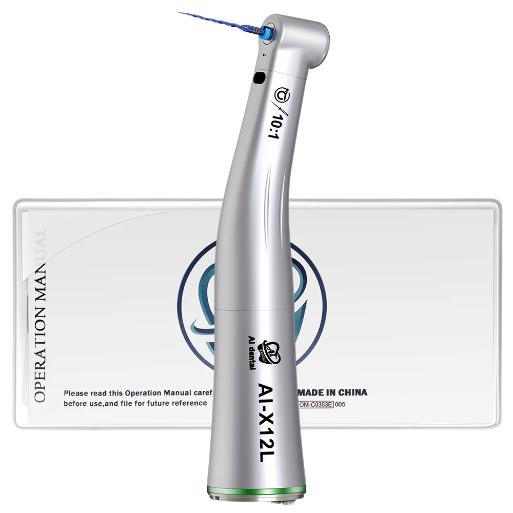 AI-X12L Dental Low Speed 10:1 Reduction Single Water Spray Green Ring Contra Angle Handpiece CA Burs Optic For E-Type Connection
AI-X12L Dental Low Speed 10:1 Reduction Single Water Spray Green Ring Contra Angle Handpiece CA Burs Optic For E-Type Connection