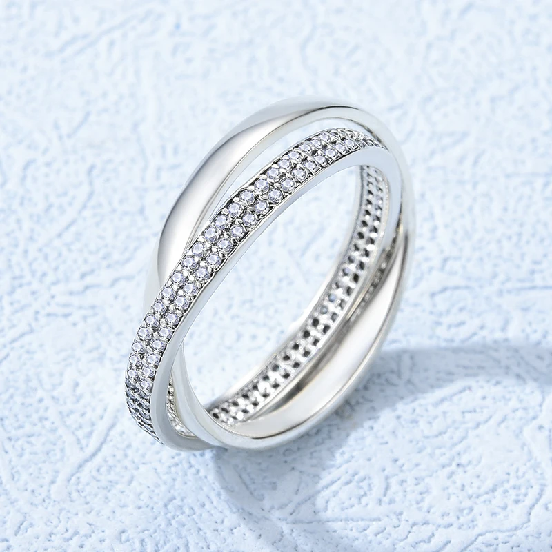 Stylever Luxury Double Clasps Rings 925 Sterling Silver Shiny Clear Zircon Ring for Women Girls Gift Original Wedding Jewelry
Stylever Luxury Double Clasps Rings 925 Sterling Silver Shiny Clear Zircon Ring for Women Girls Gift Original Wedding Jewelry