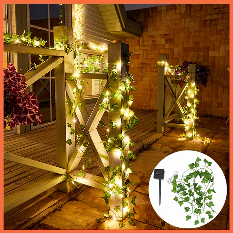 Solar Vine String Lights Outdoor Waterproof Ivy Lights Led Artificial Green Plant Decoration Maple Leaf Garland Lamp
Solar Vine String Lights Outdoor Waterproof Ivy Lights Led Artificial Green Plant Decoration Maple Leaf Garland Lamp