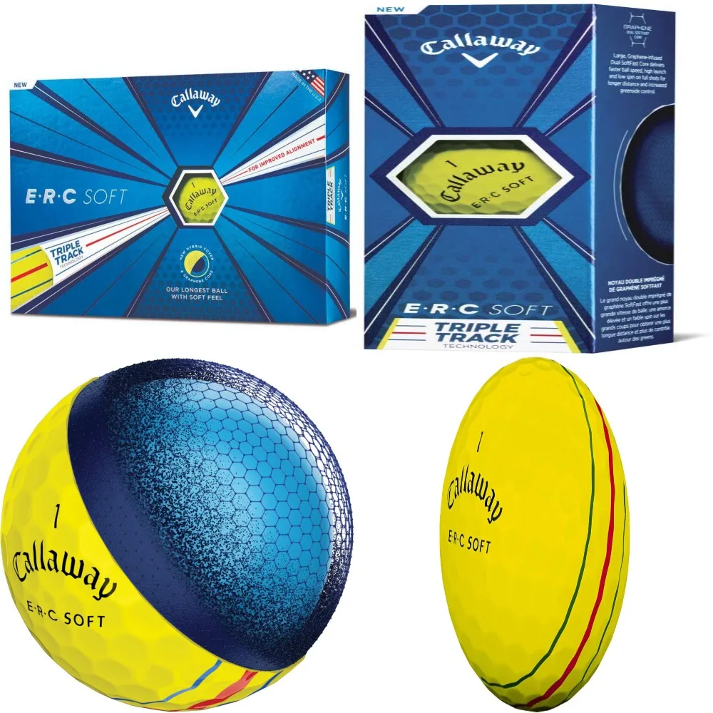 

Мягкие мячи для гольфа ERC, желтые, 12 упаковок