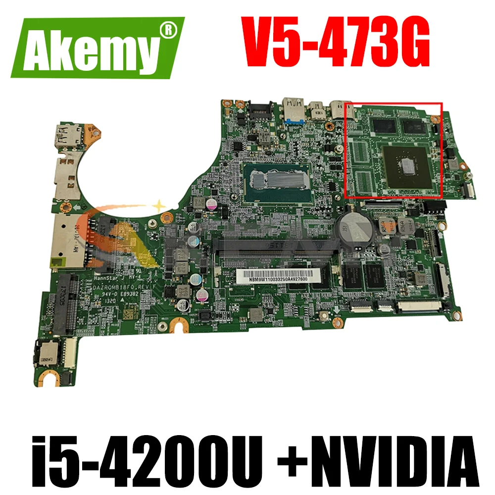 Материнская плата AKEMY DAZRQMB18F0 NBMBC11003 NB.MBC11.003 для ноутбука acer aspire V5-473G i5-4200U + Графика NVIDIA
Материнская плата AKEMY DAZRQMB18F0 NBMBC11003 NB.MBC11.003 для ноутбука acer aspire V5-473G i5-4200U + Графика NVIDIA