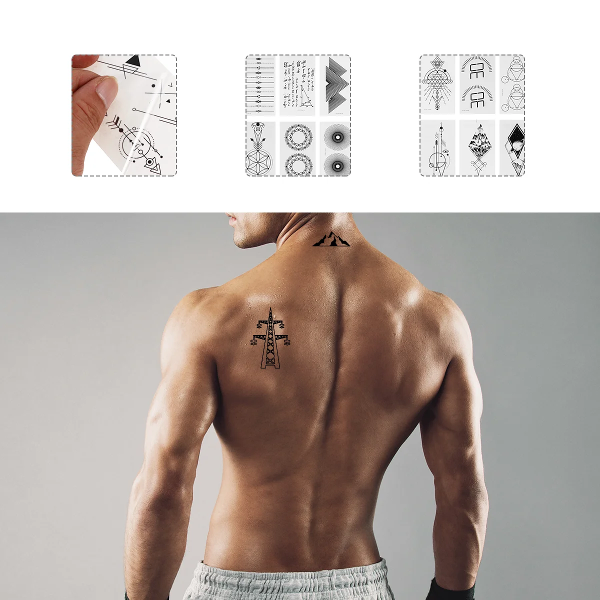 60 Pcs Geometric Tattoo Sticker Temporary Tattoos Black White Stickers Decals Body Water Transfer Paper Men Women Waterproof
60 Pcs Geometric Tattoo Sticker Temporary Tattoos Black White Stickers Decals Body Water Transfer Paper Men Women Waterproof