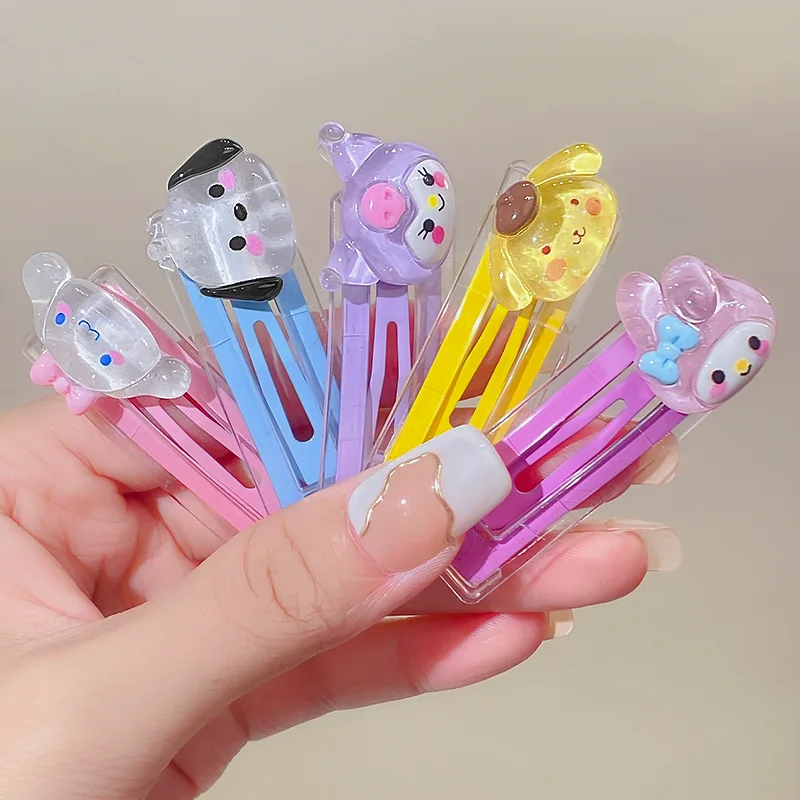 Cute Sanrio Kuromi Cinnamoroll Hairpins Cartoon Children Sweet Hair Clip Barrettes Headband Kids Hair Accessories Side Clip
Cute Sanrio Kuromi Cinnamoroll Hairpins Cartoon Children Sweet Hair Clip Barrettes Headband Kids Hair Accessories Side Clip