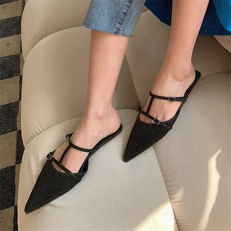 2022 Fashion Women's Sandals Pointed Toe Summer Slippers T Strap Low Heel Casual Sexy Women's Plus Size Flat Slippers35-43
2022 Fashion Women's Sandals Pointed Toe Summer Slippers T Strap Low Heel Casual Sexy Women's Plus Size Flat Slippers35-43