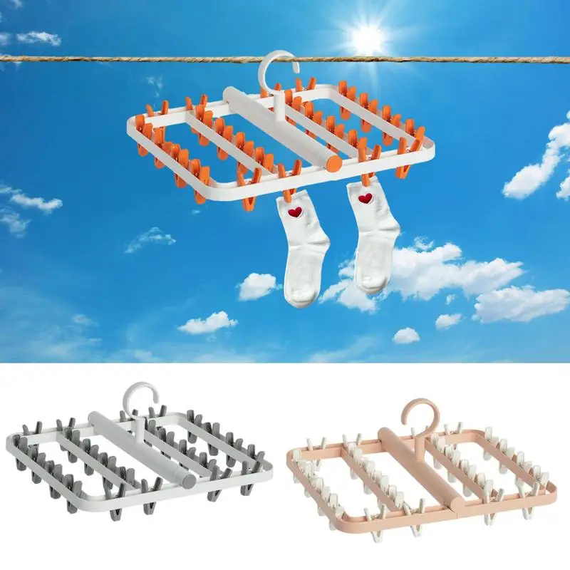Foldable Sock Hangers With Clips Drip Drying Hanger With 24 Clips Multifunctional Storage And Organisation Socks Underwear
Foldable Sock Hangers With Clips Drip Drying Hanger With 24 Clips Multifunctional Storage And Organisation Socks Underwear