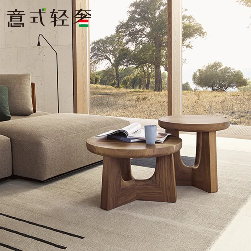 Modern designer North American black walnut oak solid wood living room sofa with rounded corners and a few sides
Modern designer North American black walnut oak solid wood living room sofa with rounded corners and a few sides