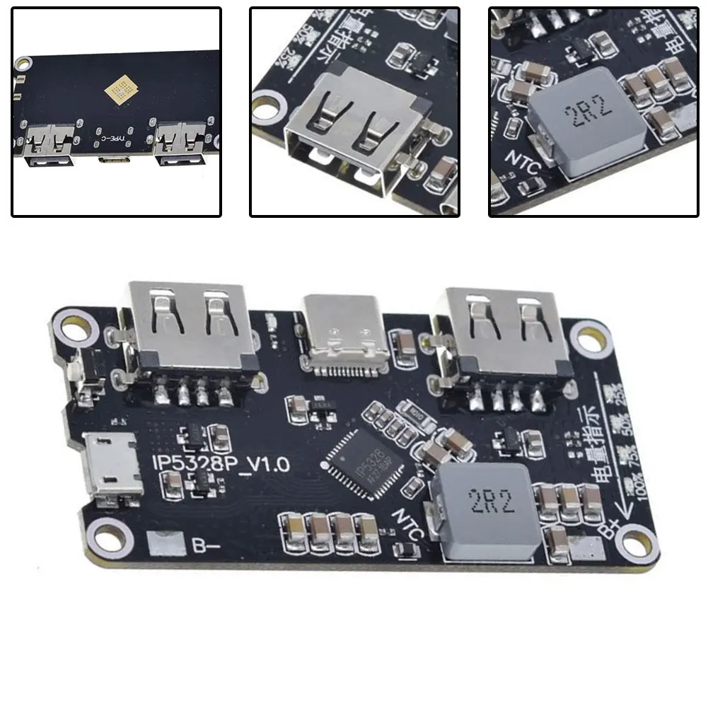 Модуль зарядного устройства IP5328P с двумя USB-портами, повышающая скорость зарядки типа c, печатная плата с функцией защиты
Модуль зарядного устройства IP5328P с двумя USB-портами, повышающая скорость зарядки типа c, печатная плата с функцией защиты