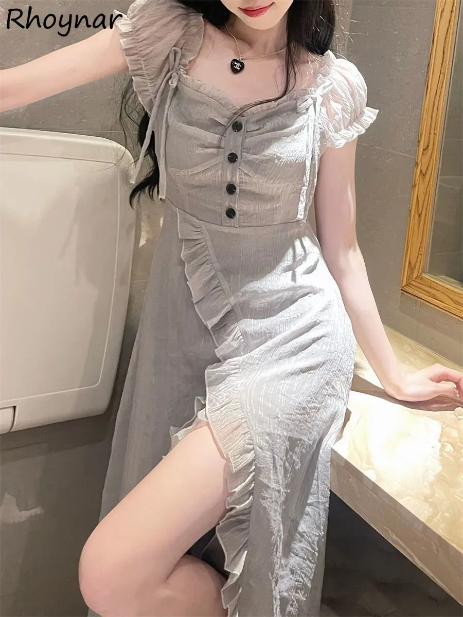 Ruffles Dresses Women Summer Irregular Slit Charming Party Vintage Sweet Fairycore Midi Vestidos Aesthetic Lady Design Sundress
Ruffles Dresses Women Summer Irregular Slit Charming Party Vintage Sweet Fairycore Midi Vestidos Aesthetic Lady Design Sundress