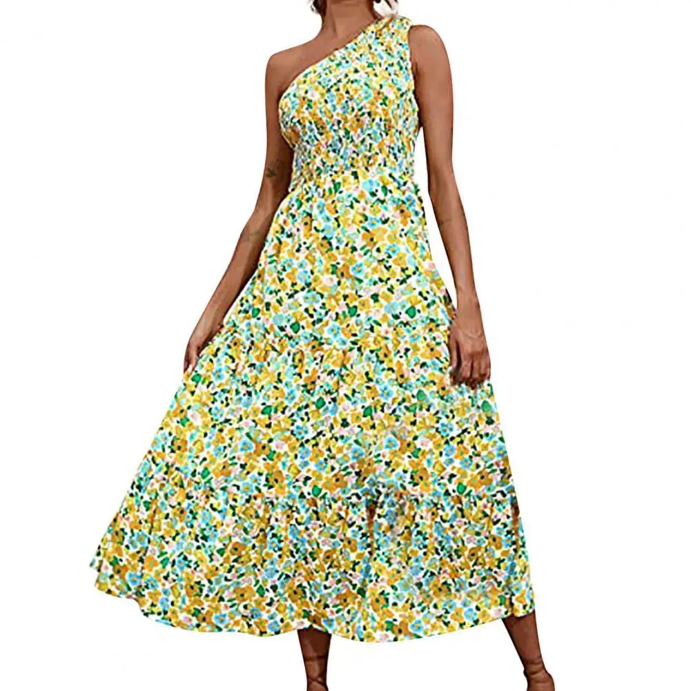 Women Sexy Summer Print Dress Casual Sleeveless High Waist Inclined Shoulder Ruffle Elegant Long Dresses for women 2022 Vestidos
Women Sexy Summer Print Dress Casual Sleeveless High Waist Inclined Shoulder Ruffle Elegant Long Dresses for women 2022 Vestidos