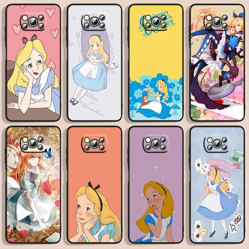 Alice in Wonderland Phone Case For Xiaomi Poco F1 X2 F2 X3 C3 M3 F3 X4 M4 F4 Pro 5G 4G NFC GT Black luxury Silicone Funda Cover
Alice in Wonderland Phone Case For Xiaomi Poco F1 X2 F2 X3 C3 M3 F3 X4 M4 F4 Pro 5G 4G NFC GT Black luxury Silicone Funda Cover