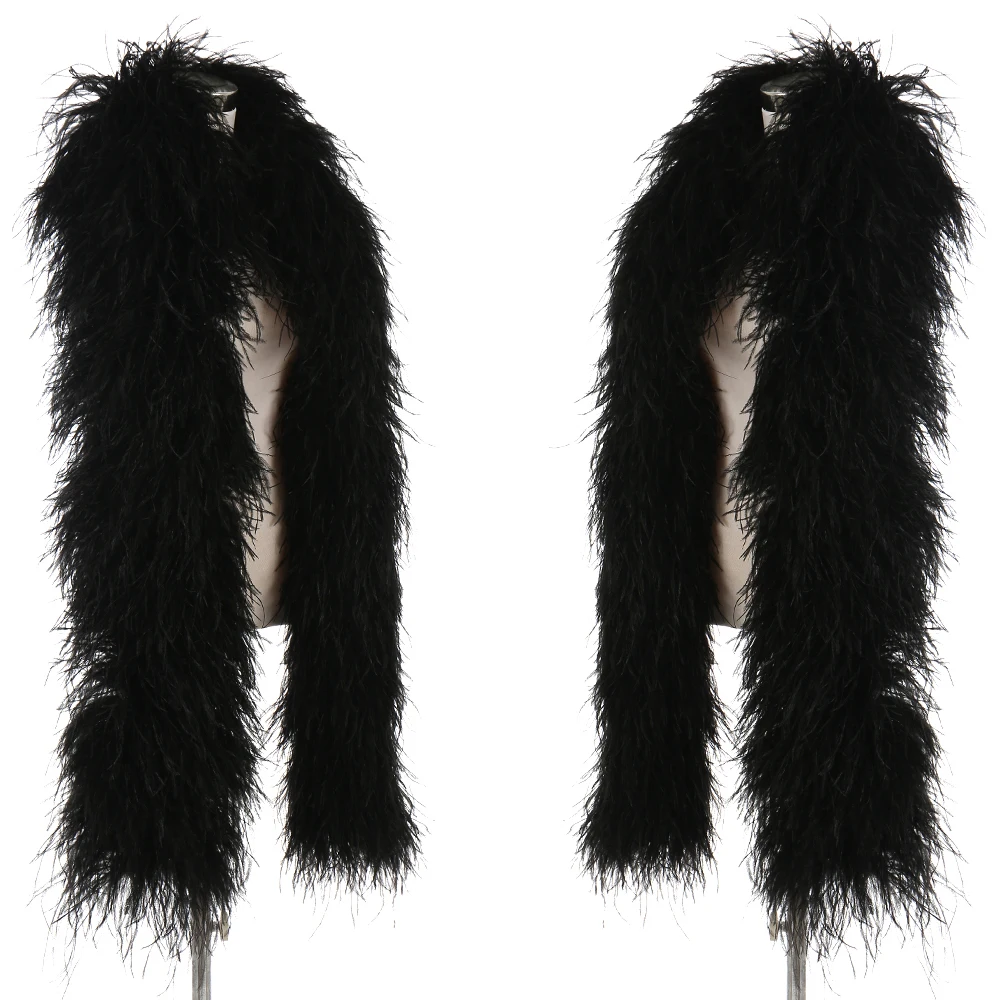 2Meter Fluffy Black White Ostrich Feathers Boa/Scarf Clothing Accessories Feather Costume Wedding Party Decoration Feather Craft
2Meter Fluffy Black White Ostrich Feathers Boa/Scarf Clothing Accessories Feather Costume Wedding Party Decoration Feather Craft