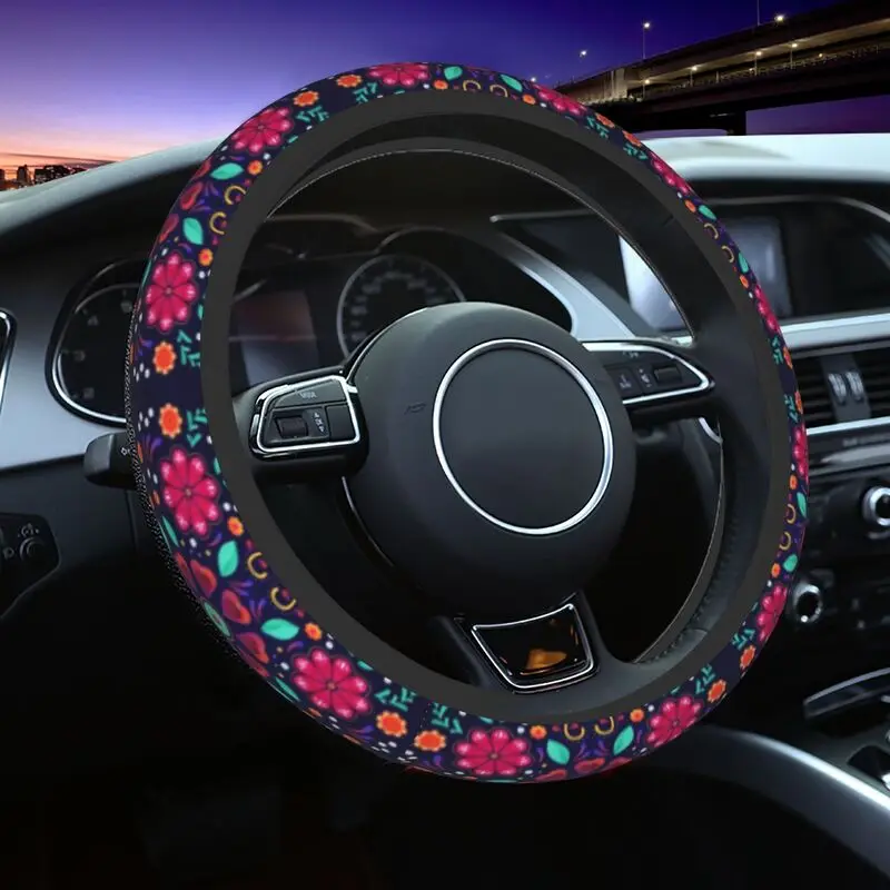 Elegant Mexican Floral Steering Wheel Covers 15 inch Girls Mexico Flowers Anti-Slip Steering Wheel Protector Fit for Sedan Car
Elegant Mexican Floral Steering Wheel Covers 15 inch Girls Mexico Flowers Anti-Slip Steering Wheel Protector Fit for Sedan Car