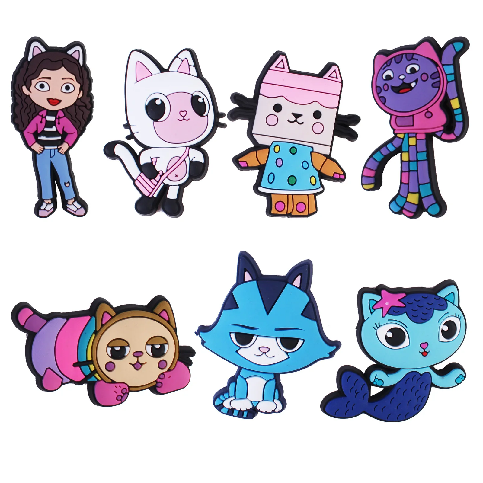 5/10pcs Gabby Dollhouse Cats Figures PVC Shoe Charms DIY Shoe Aceessories Fit croc Sandal Buckle decor Kids Gift
5/10pcs Gabby Dollhouse Cats Figures PVC Shoe Charms DIY Shoe Aceessories Fit croc Sandal Buckle decor Kids Gift