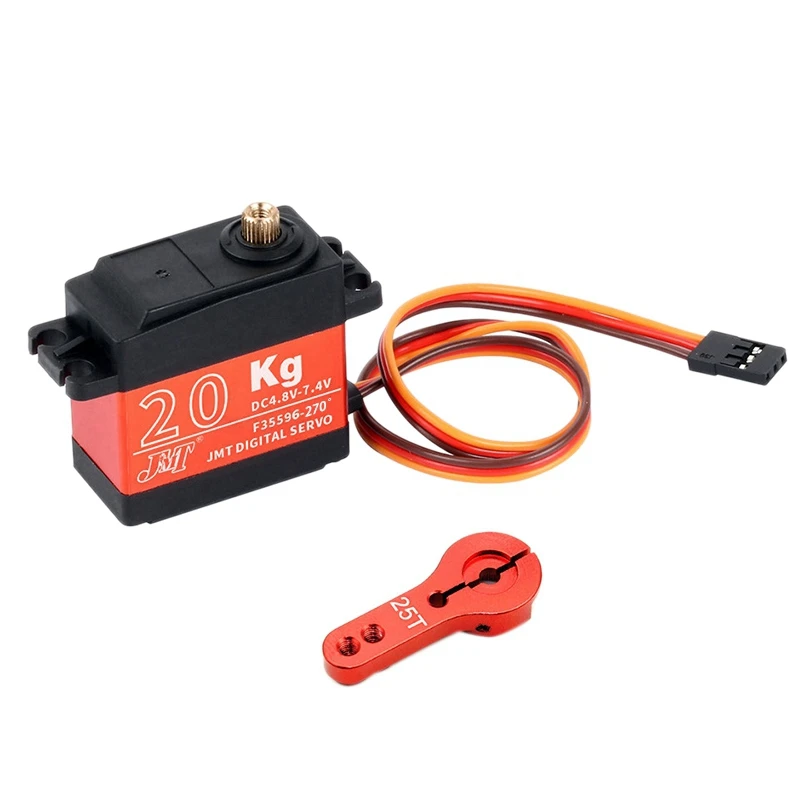 20KG 270 ° RC Metal Servo Gear Digital Servo Waterproof High Torque Vehicle 25T Arm RC Toy
20KG 270 ° RC Metal Servo Gear Digital Servo Waterproof High Torque Vehicle 25T Arm RC Toy