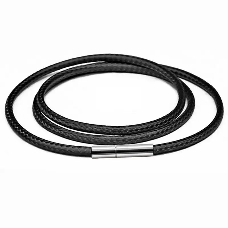 45-60cm Leather Chain Necklace For Women Men Leather Cord Wax Rope Chain Stainless Steel Clasp DIY Necklace Jewelry Accessories
45-60cm Leather Chain Necklace For Women Men Leather Cord Wax Rope Chain Stainless Steel Clasp DIY Necklace Jewelry Accessories