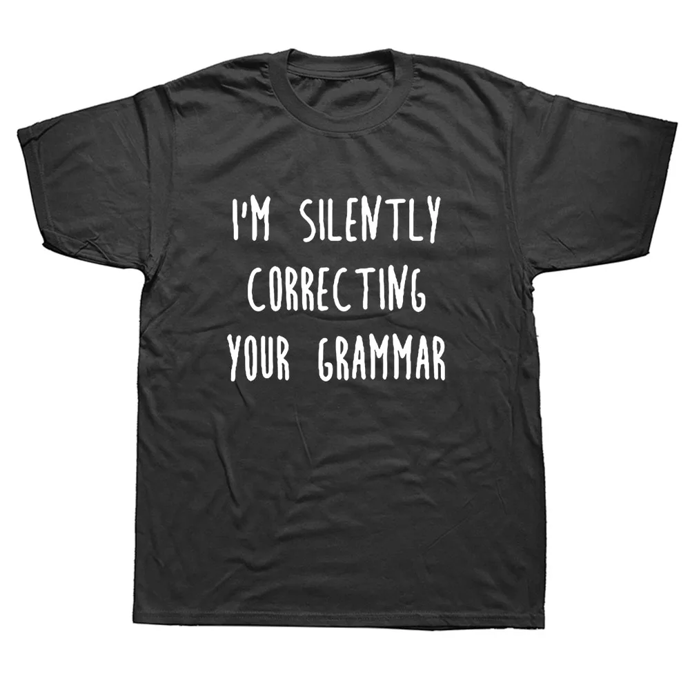 I'M Silently Correcting Your Grammar-Geek Nerd T Shirt Men Novelty Cotton Short Sleeve Funny Tshirt Summer T-Shirt for Men Women
I'M Silently Correcting Your Grammar-Geek Nerd T Shirt Men Novelty Cotton Short Sleeve Funny Tshirt Summer T-Shirt for Men Women