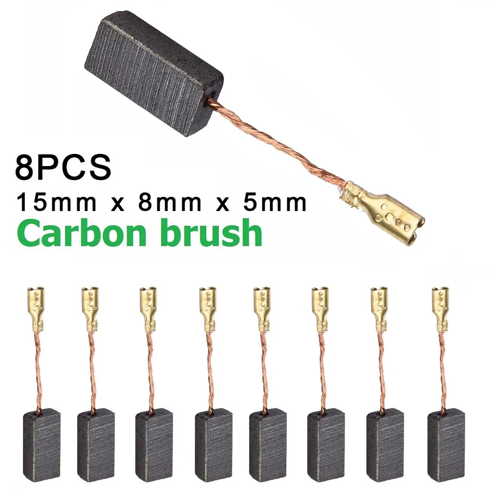 8pcs Motor Carbon Brushes For Bosch Angle Grinder 15mm X 8mm X 5mm Carbon Brush Replacement PowerToolAccessories
8pcs Motor Carbon Brushes For Bosch Angle Grinder 15mm X 8mm X 5mm Carbon Brush Replacement PowerToolAccessories