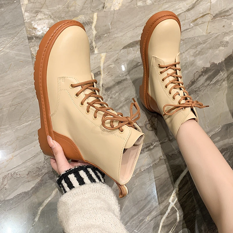 2021 Autumn Ankle Boots Women Lace Up Fashion Martin Boots Women British Style Single Boots Thick-soled Boots Short Boots
2021 Autumn Ankle Boots Women Lace Up Fashion Martin Boots Women British Style Single Boots Thick-soled Boots Short Boots