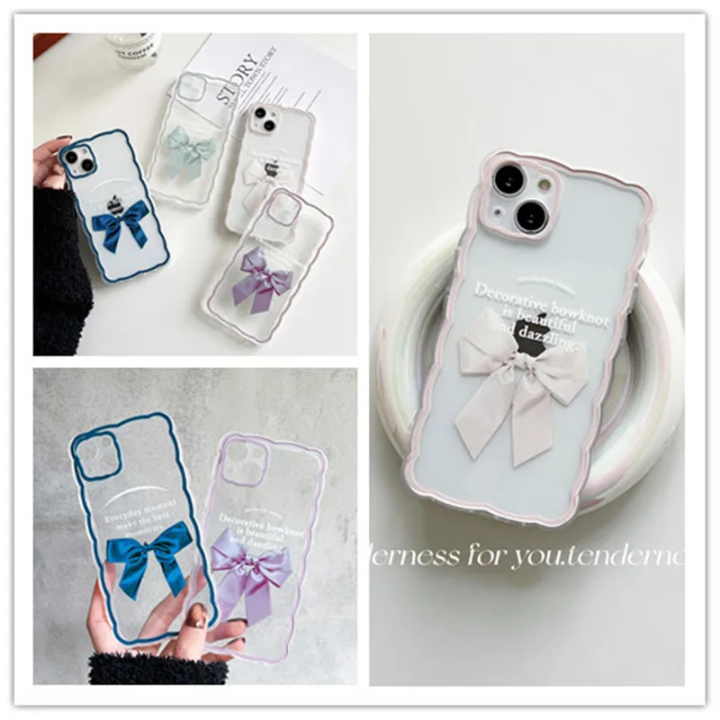 Wavy Edge Cute Bow Transparent TPU Anti-fall Protective Shell Phone Case Back Cover For iPhone 11 12 13 Pro XS MAX XR X 8 7 Plus
Wavy Edge Cute Bow Transparent TPU Anti-fall Protective Shell Phone Case Back Cover For iPhone 11 12 13 Pro XS MAX XR X 8 7 Plus