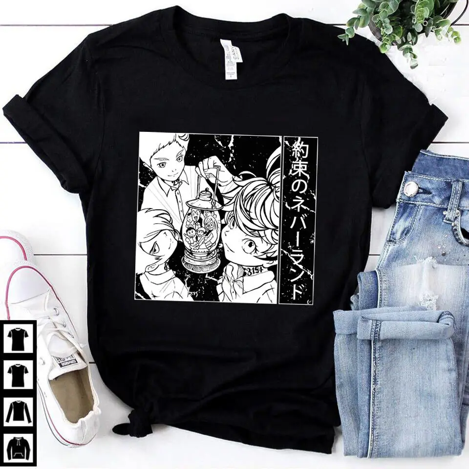 The Promised Neverland Emma Norman Ray White Black Pure Cotton T Shirt Men Casual Short Sleeve Tees Tops Dropshipping
The Promised Neverland Emma Norman Ray White Black Pure Cotton T Shirt Men Casual Short Sleeve Tees Tops Dropshipping