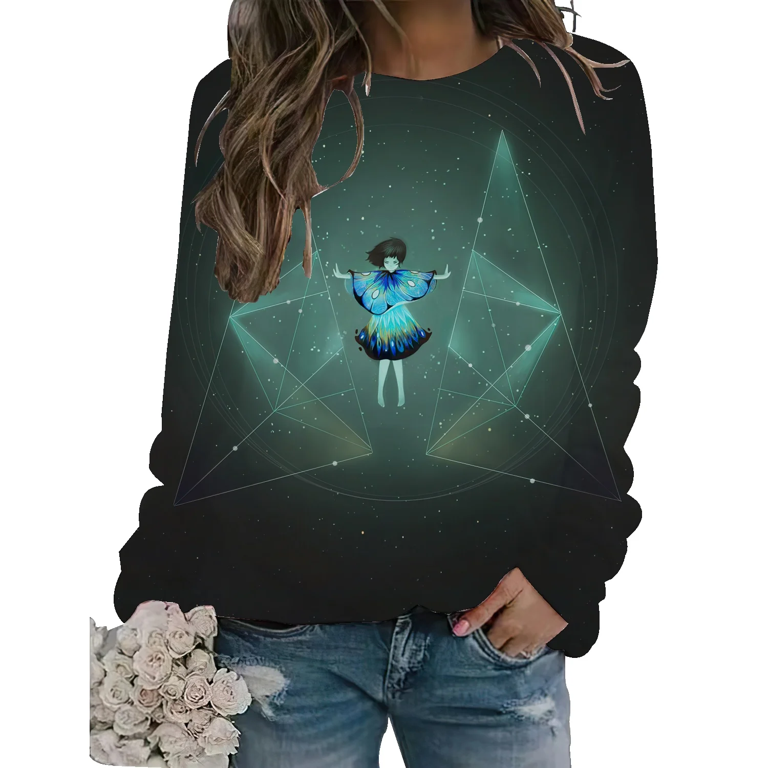 European and American high street basic Flower of Hope printed round neck sweater women's spring thin loose couple jacket
European and American high street basic Flower of Hope printed round neck sweater women's spring thin loose couple jacket