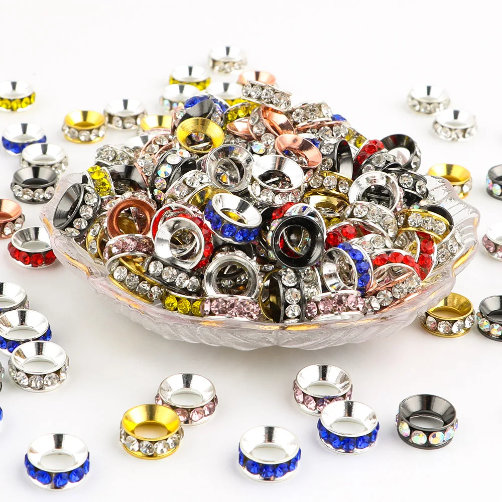 Kovict 20/30Pcs Rhinestone Spacer Metal 10mm Big Hole Beads For Jewelry Making DIY Pacifier Chain Bracelet Pen Accessories
Kovict 20/30Pcs Rhinestone Spacer Metal 10mm Big Hole Beads For Jewelry Making DIY Pacifier Chain Bracelet Pen Accessories