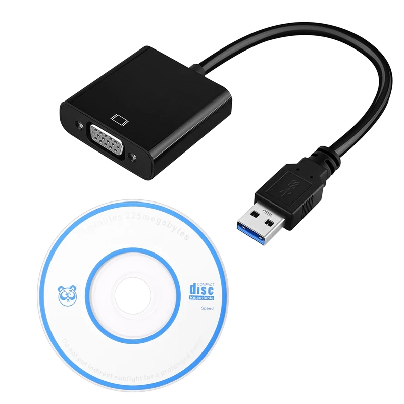 Premium USB 3.0 To VGA Adapter Converter, Full HD External Video Card Multi Monitor Adapter USB To VGA Adapter Converter Support
Premium USB 3.0 To VGA Adapter Converter, Full HD External Video Card Multi Monitor Adapter USB To VGA Adapter Converter Support