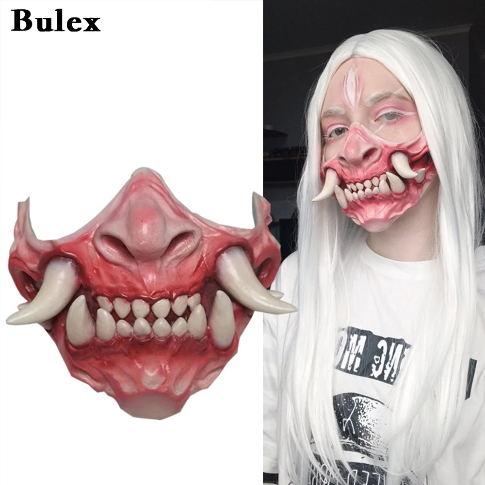 Японская Prajna маска с зубами Bulex, косплей, зло, призрак, лицо, латексные маски, демон, половина искусства, маскарадный костюм, реквизит
Японская Prajna маска с зубами Bulex, косплей, зло, призрак, лицо, латексные маски, демон, половина искусства, маскарадный костюм, реквизит