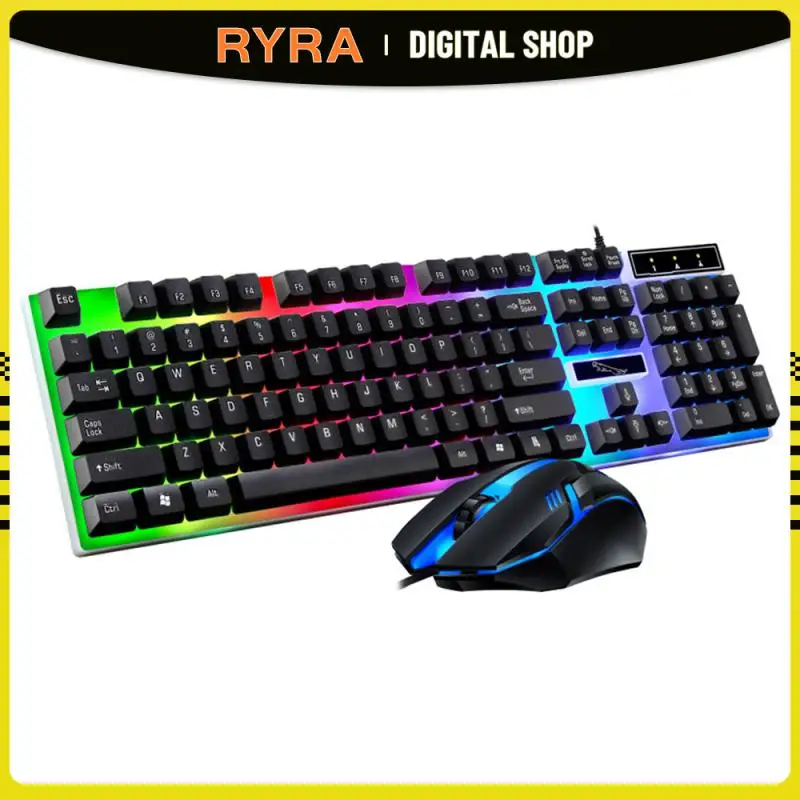 RYRA Wired Gaming Mechanical Keyboard LED Backlight USB Keyboard And Mouse Set Combo Ergonomic For PC Laptop Computer Gamer 
RYRA Wired Gaming Mechanical Keyboard LED Backlight USB Keyboard And Mouse Set Combo Ergonomic For PC Laptop Computer Gamer