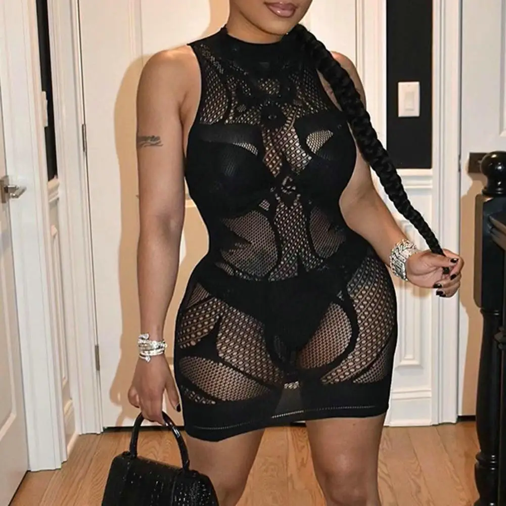 Women Midnight Party See Through Elastic Skinny Mini Bodycon Perspective Cut Out Mesh Sexy Mini Dress Club Wear y2k vestido Robe
Women Midnight Party See Through Elastic Skinny Mini Bodycon Perspective Cut Out Mesh Sexy Mini Dress Club Wear y2k vestido Robe