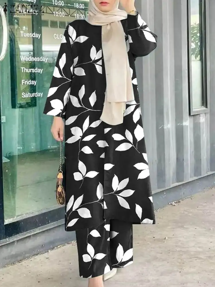 2022 ZANZEA Women Muslim Sets Floral printed Blouse Wide Leg Pant Party Dubai Turkey Abaya Hijab Elegant Holiday Loose Suits 
2022 ZANZEA Women Muslim Sets Floral printed Blouse Wide Leg Pant Party Dubai Turkey Abaya Hijab Elegant Holiday Loose Suits