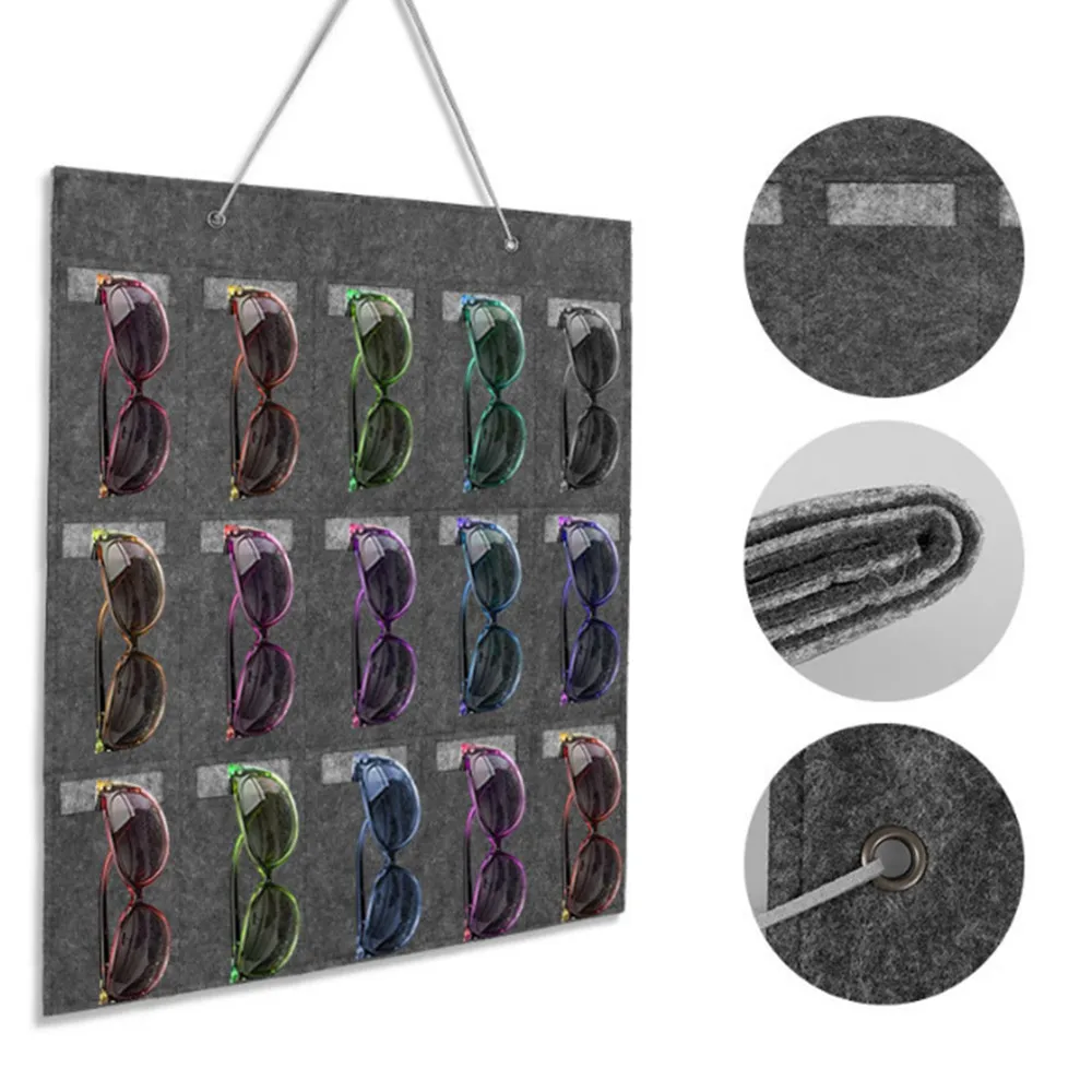 15 Grids Sunglasses Storage Organizer Eyeglasses Hanging Holder Wall Pocket for Glasses Display Eyeglasses Wall Pocket Hanger
15 Grids Sunglasses Storage Organizer Eyeglasses Hanging Holder Wall Pocket for Glasses Display Eyeglasses Wall Pocket Hanger