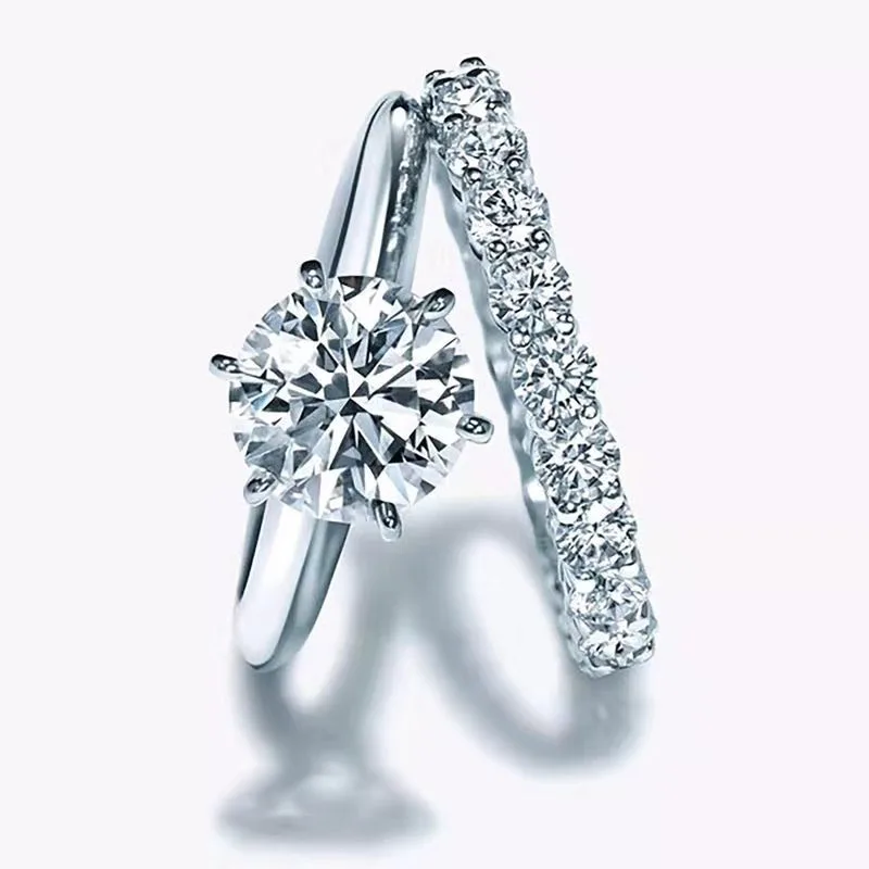 Original Six Prong Set Solitaire Diamond Creative Classic Silver Plated Engagement Ring Sophisticated Luxury Women's Jewelry
Original Six Prong Set Solitaire Diamond Creative Classic Silver Plated Engagement Ring Sophisticated Luxury Women's Jewelry