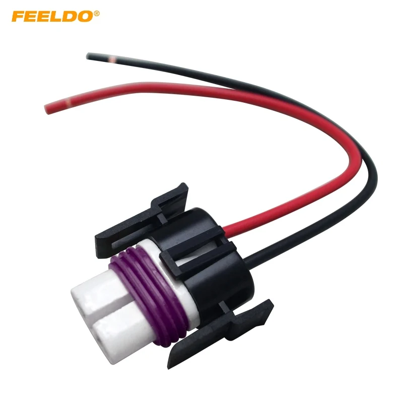 

FEELDO 10Pcs H11/H8 Heavy Duty Loose Wiring Ceramic Socket Plug Connectors Adapter Pigtails For Headlights Fog Lamps