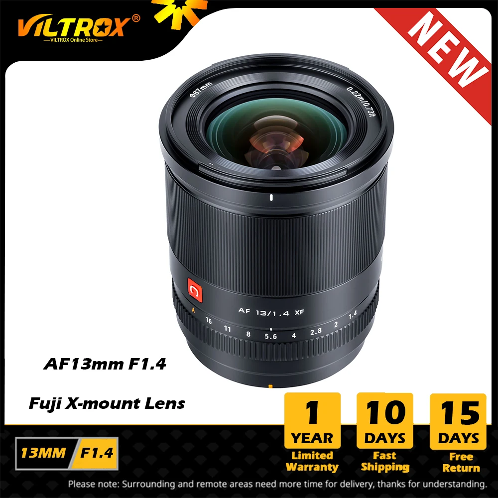 

Viltrox 23mm 33mm 56mm 13mm F1.4 Fuji X Auto Focus Ultra Wide Angle Lens APS-C Lens for Fujifilm Fuji XF Mount X-T4 Camera lens