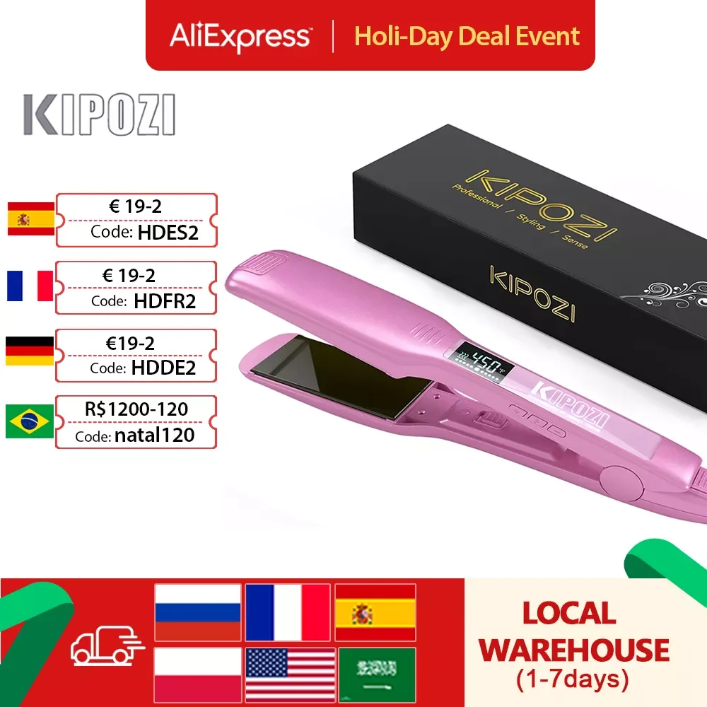 NEW2023 Professional Hair Straightener Wide Plates Flat Iron LCD Display Hair Flat Curling Iron Hair Styling Tool 
NEW2023 Professional Hair Straightener Wide Plates Flat Iron LCD Display Hair Flat Curling Iron Hair Styling Tool