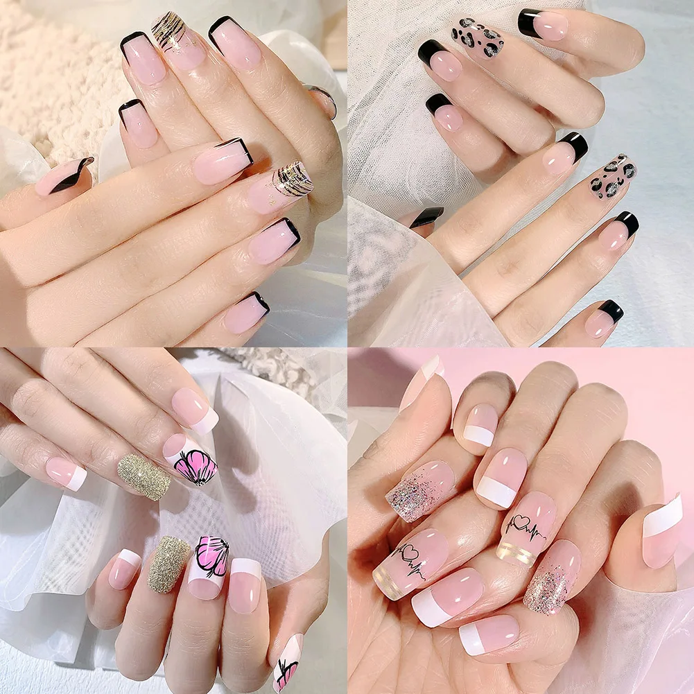24pcs/box Nail Art Fake Nail Tips Full Cover Press On Nails Short False Nails Set With Nail File Manicure Kit
24pcs/box Nail Art Fake Nail Tips Full Cover Press On Nails Short False Nails Set With Nail File Manicure Kit