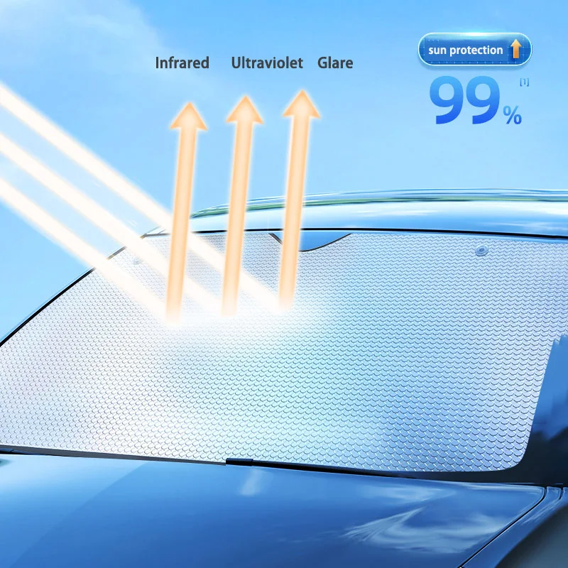 Car Front Window Sunscreen UV Protection Heat Insulation Parasol Auto Windshield Sun Shade Covers Visors Accessories Curtain
Car Front Window Sunscreen UV Protection Heat Insulation Parasol Auto Windshield Sun Shade Covers Visors Accessories Curtain